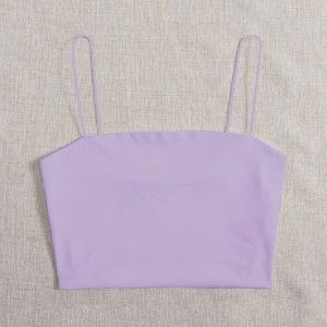 Solid Slim Cami Crop Top Size Large